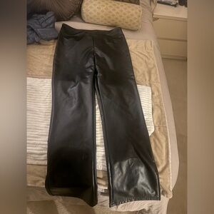 Forever 21 Black Faux Leather Trousers